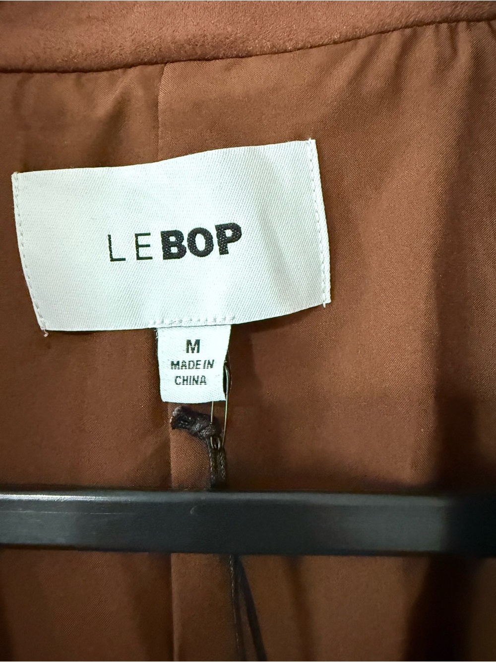 LE BOP Maisie Faux Suede Jacket size Medium Cappuccino - Picture 4 of 7